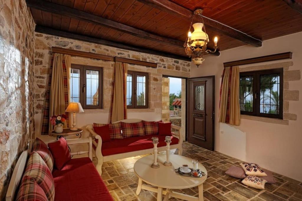Stone House With Sea View Villa Achlia ภายนอก รูปภาพ