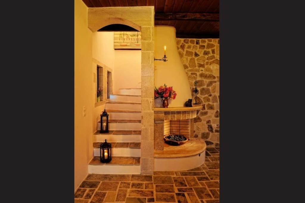 Stone House With Sea View Villa Achlia ภายนอก รูปภาพ